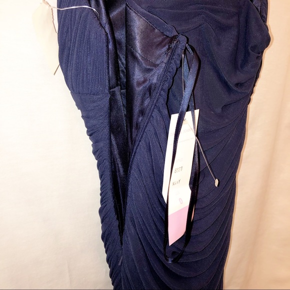 Dave & Johnny- Navy Cocktail Dress- Size 0 (NWT) - Picture 4 of 8